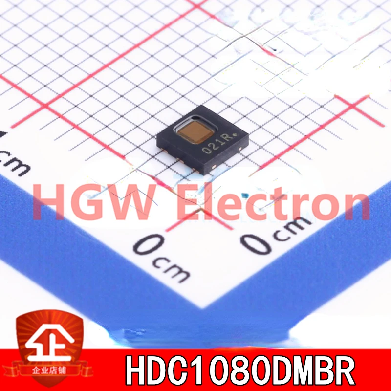 

10 шт., новинка и оригинал HDC1080DMBR WSON6, трафаретная печать: ** 1R, чип датчика температуры и влажности HDC1080DMBR WSON-6 ** 1R