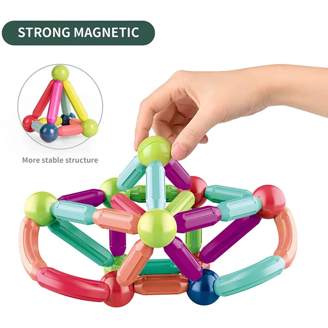 Kids Magnetic Construction Set Magnetic Balls Stick Building Blocks Montessori Educational Toys For Children Gift 3