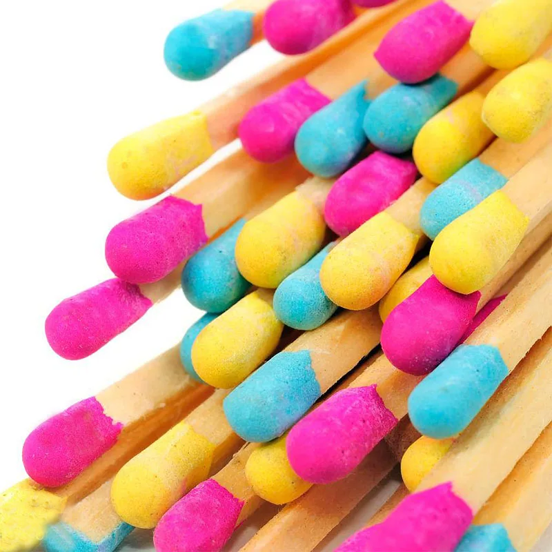400pcs/Pack 75mm Bulk Match Sticks Specification Pipe Aromatherapy Candle Match Art Matches Cigar Ignition Colorful Matches 6