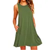 Women's Summer Casual Swing T-Shirt Dresses Beach Cover Up With Pockets Plus Size Loose T-shirt Dress 1