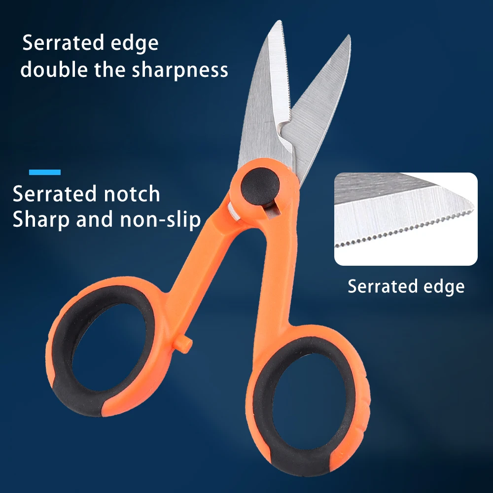 Fiber Optic Kevlar Cutter Scissors Kevlar Aramid Fiber Sharp Scissors Jumper Wire Pigtail Tools Electrician Tool Stainless Steel