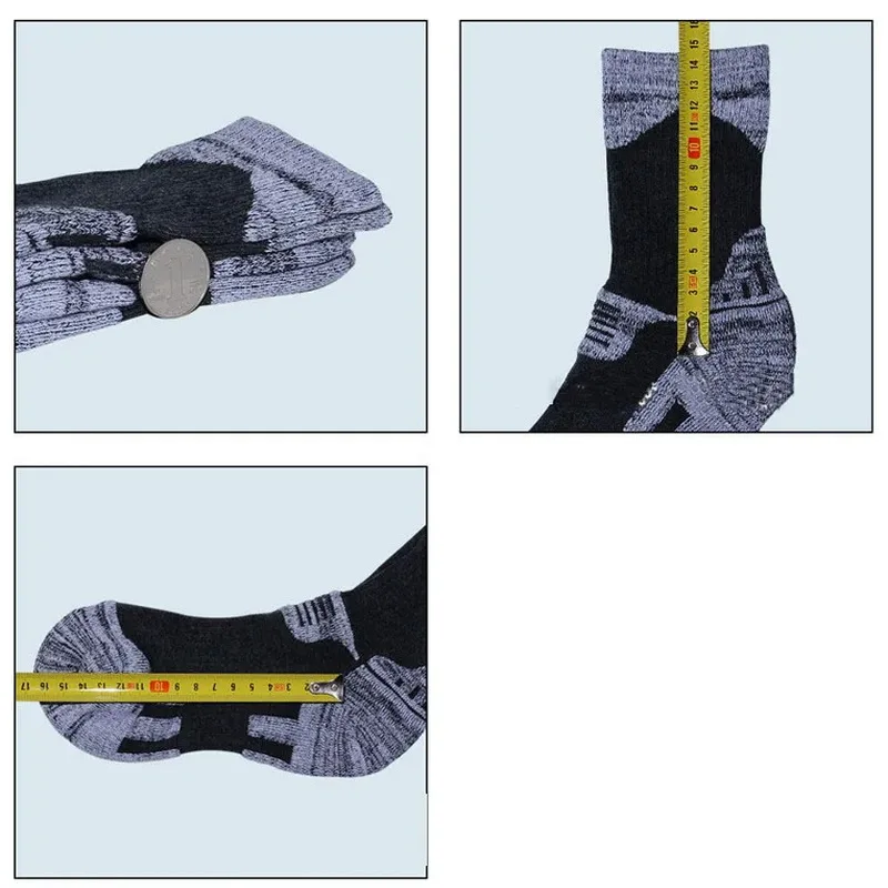 3Pairs/Lot Winter Thermal Ski Socks Men Women Sports Snowboard Socks Thermosocks Cycling Trekking Hiking