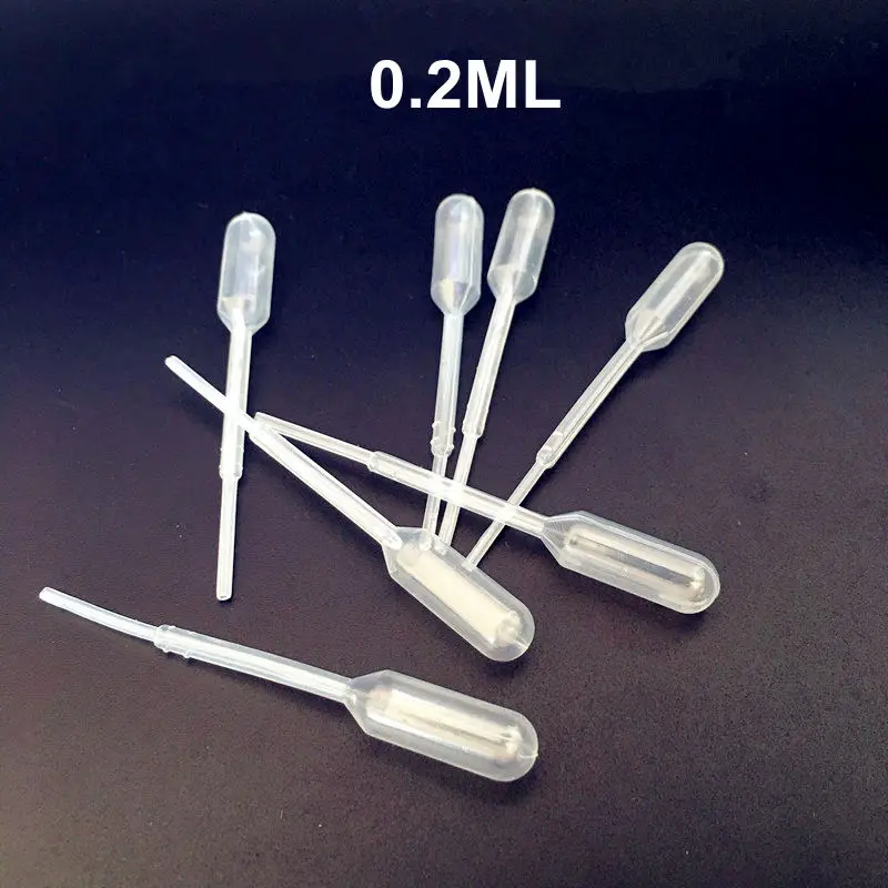 1000pcs/Lot 0.2ML Pipettes Disposable Plastic Graduated Pasteur Pipette Dropper Polyethylene 0.5ml 1ML 2ML 3ML 5ML available
