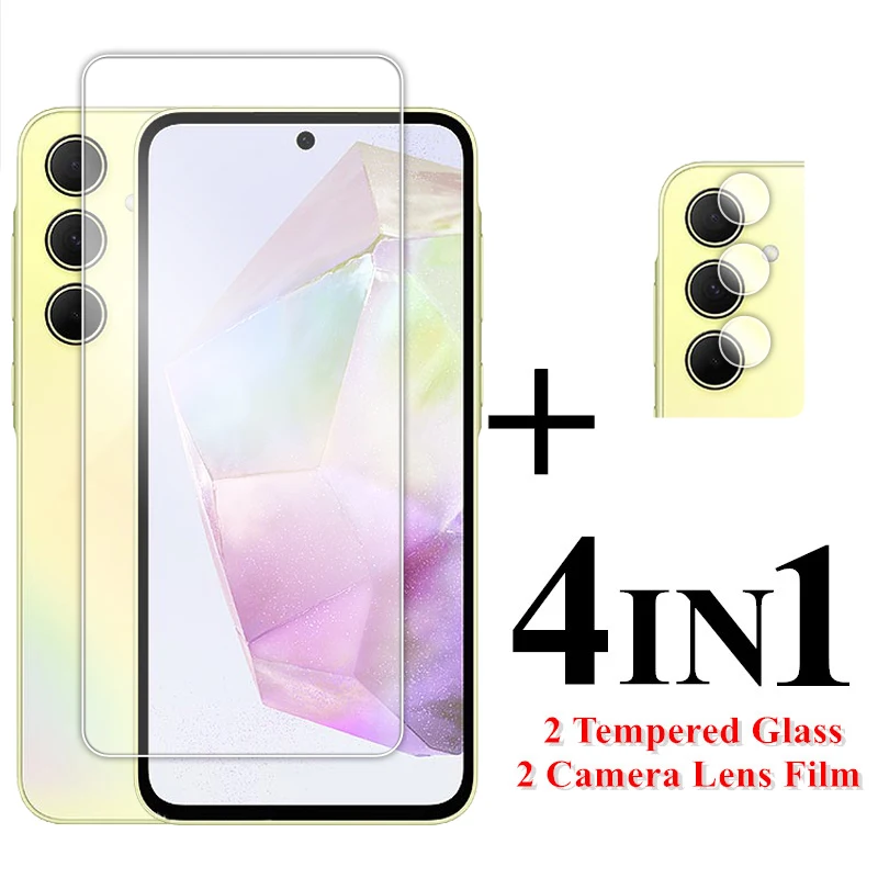 Per Samsung Galaxy A35 5G Glass Pellicola Salvaschermo Trasparente Da 6.6 Pollici Per Samsung A35 Vetro Temperato Per Galaxy A35 5G Lens Film