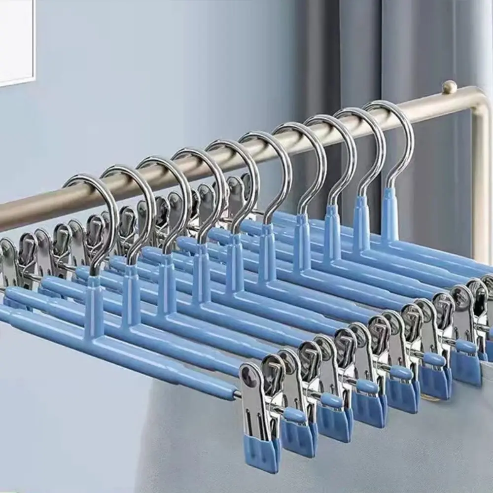 Trousers Clip Rack Clip Stainless Steel 5 Pcs Anti-slip Clothespin Pants Clamp Clothes Hanger for Skirt