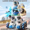 Multiplayer Battle Gesture Sensing Smart Rc Robot 2.4G  Lighting Sound Launch Bullet All Terrain Off Road Remote Control Robot 2