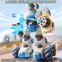 Multiplayer Battle Gesture Sensing Smart Rc Robot 2.4G  Lighting Sound Launch Bullet All Terrain Off Road Remote Control Robot 2
