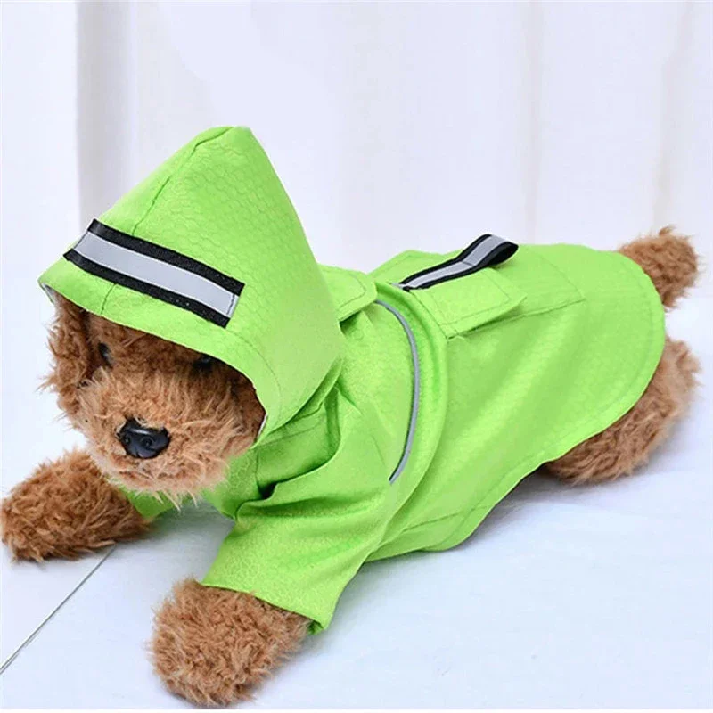 Monochrome Dog Hooded Raincoat 1