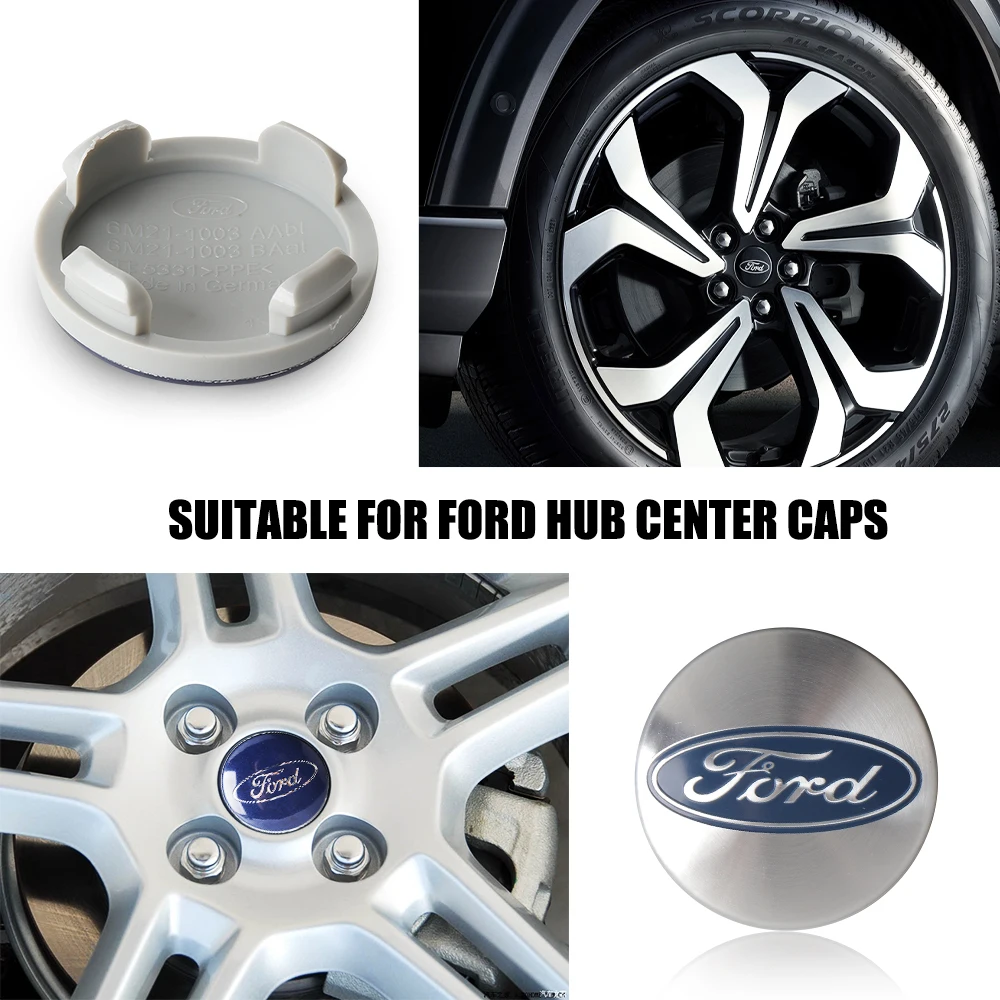 Set of 4 Stylish 54mm Auto Wheel Hub Caps - Original Design