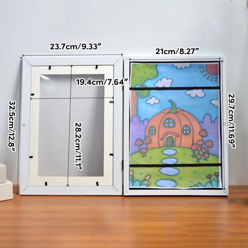 New Children Art Frame Magnetic Front Open for Change Poster Photo Drawing  Paintings Pictures Kids Artwork Storage Display Gift - AliExpress