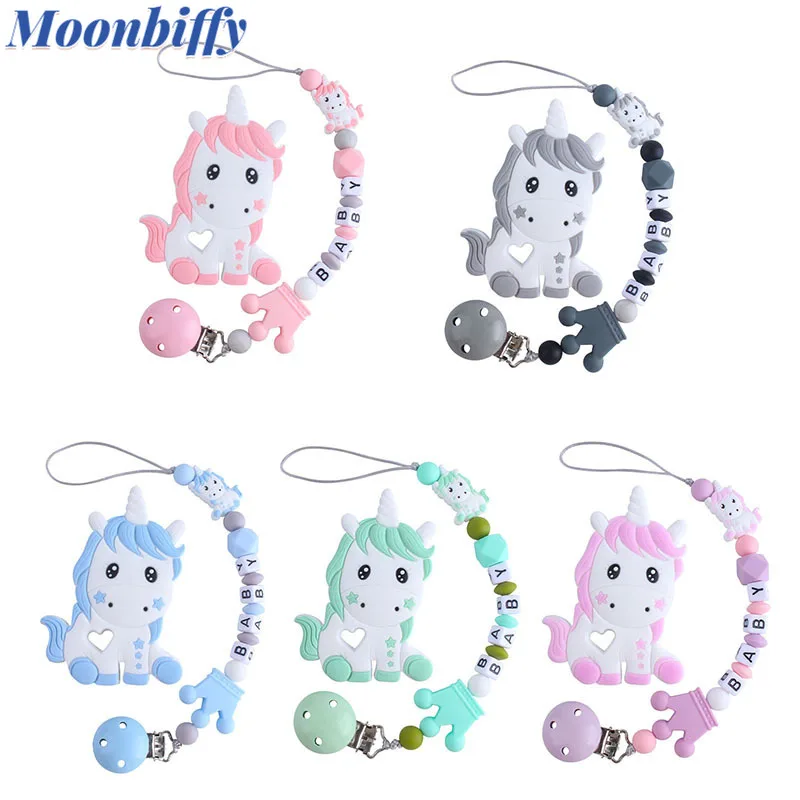 Baby Silicone Pacifier Chains Safe Teething Chain Baby Teether Eco