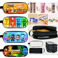 Boys Cartoon Stumble Guys Pencil Case Pen Bag Students Stationery Bag School Pencil Box Students Makeup Box Kids Pencil Pouch 1