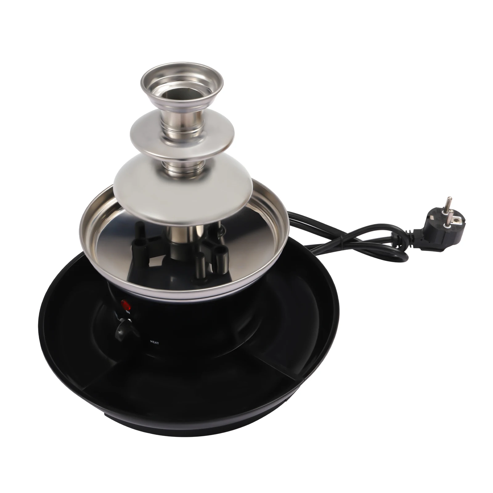 3 Tier Stainless Steel Luxury Cheese Cascading Fondue Chocolate Fountain Machine