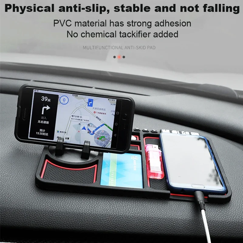 Multi-Functional Car Anti-Slip Mat Auto Phone Holder GPS Navigation Storage Cushion Car Interior Accessories Dashboard