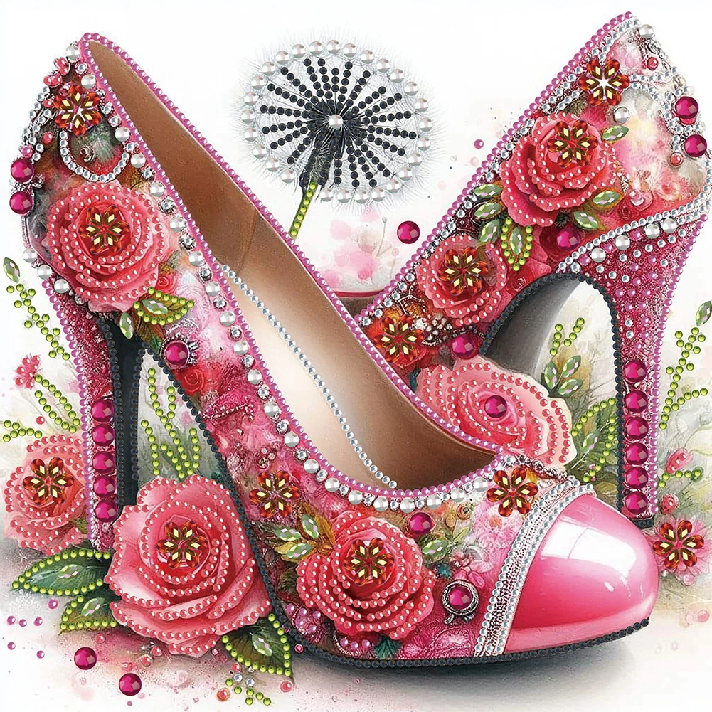 30*30cm 5D DIY High Heel Decor Partial Special Shaped Drill Diamond Painting Kit Rhinestone Diamond Painting Home Wall Decor