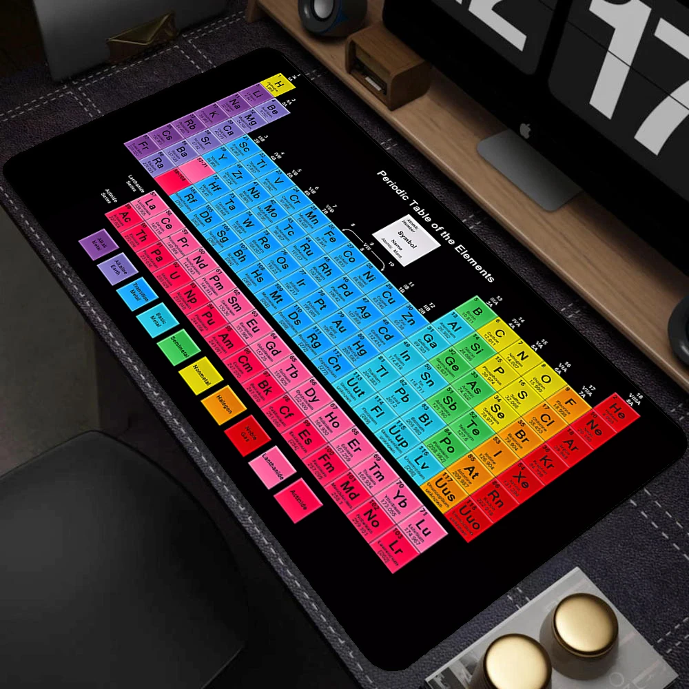 Large Periodic Table of Chemical Elem Mouse Pad Anti-slip Rubber Gaming ...