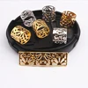 10/30Pcs 10x12mm Small Silver Gold Plated Hair Ring Braid Dreadlocks Hole Micro Beads Adjustable Cuff Clip Hair Braid Styling 5