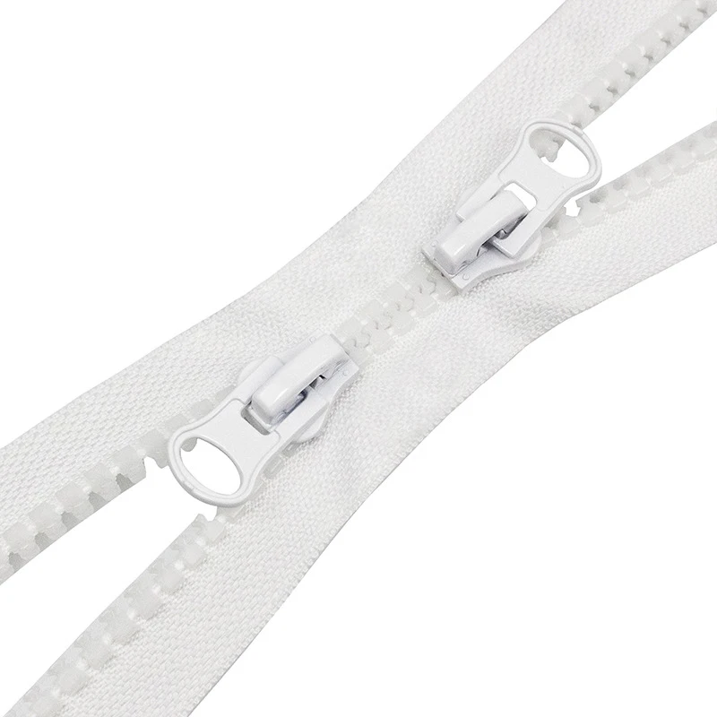 지퍼 자동 잠금 의류 재킷 다운 재킷, 더블 오픈 테일 롱 체인, 8 송진, 5 개