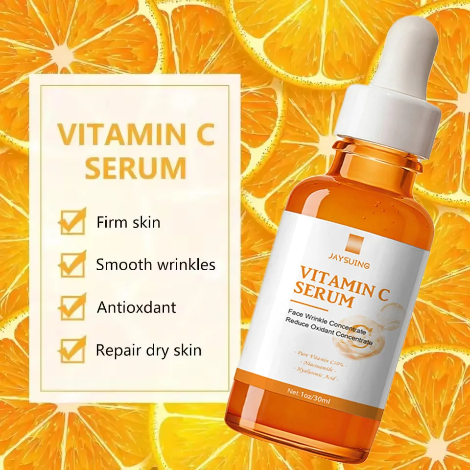 Vitamin C Facial Essence Contains Hyaluronic Acid Dark Spot Remover Moisturizing Repair Anti-aging Essence Facial Skin Care 30ml