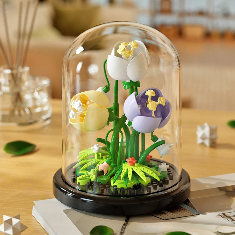 Creative Eternal Rose Succulent Bouquet Puzzle
