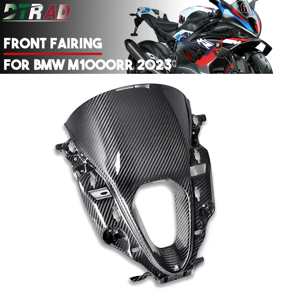 

M1000 RR New For BMW M1000RR 2023 2024 Carbon Fiber Front Fairing Air Intake Windshield Head Nose Cowl Motorcycle Modified Parts