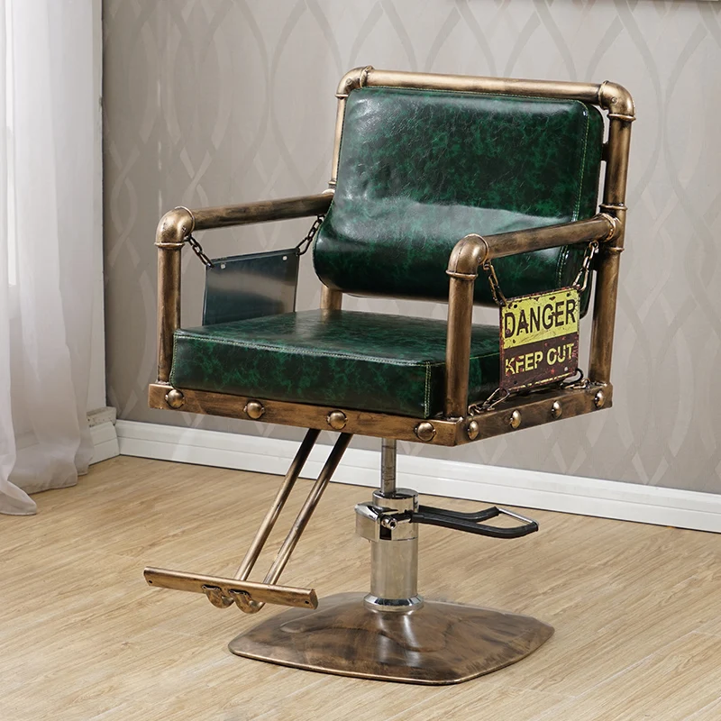 Cheap Vintage Barber Chair Luxury Leg Rest Lifter Personalized Chair Professional Armrest Cushion Cadeira Salon Furniture