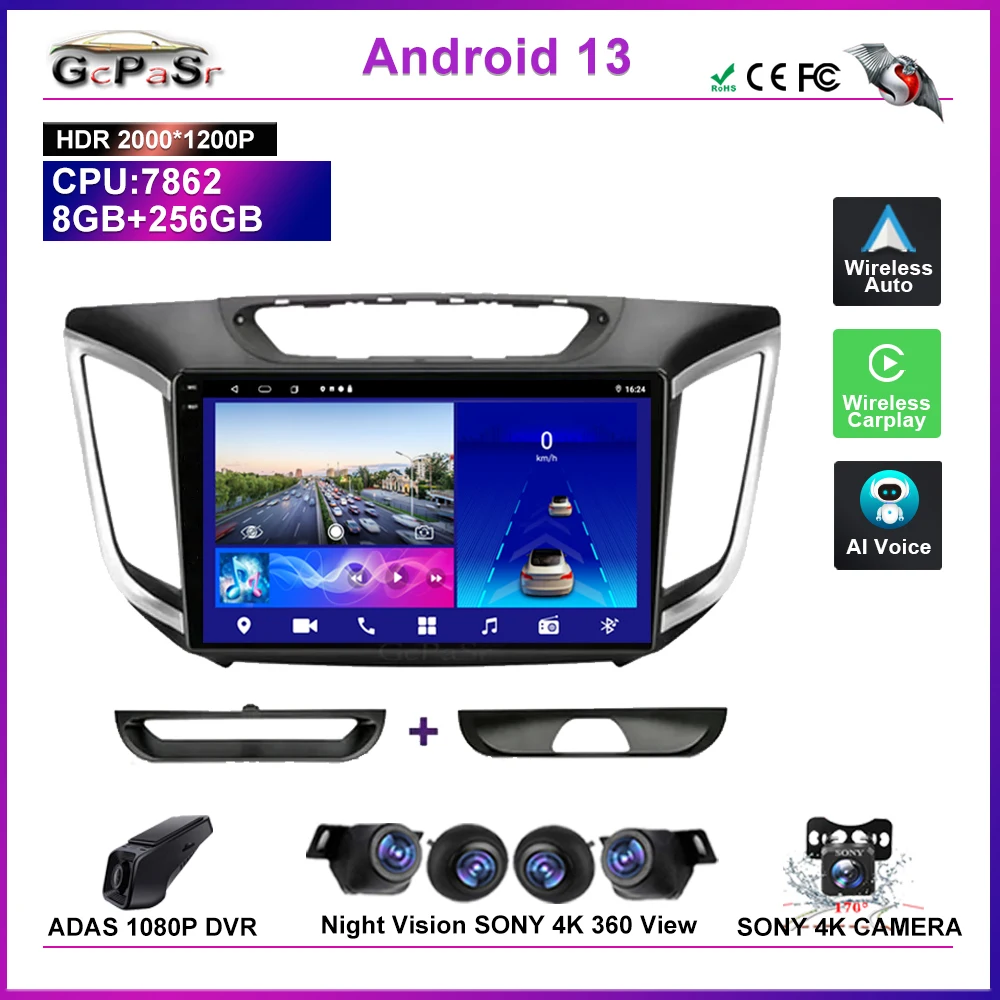 CarplayAndroid13ForHyundaiCretaIX2520152019CarRadio