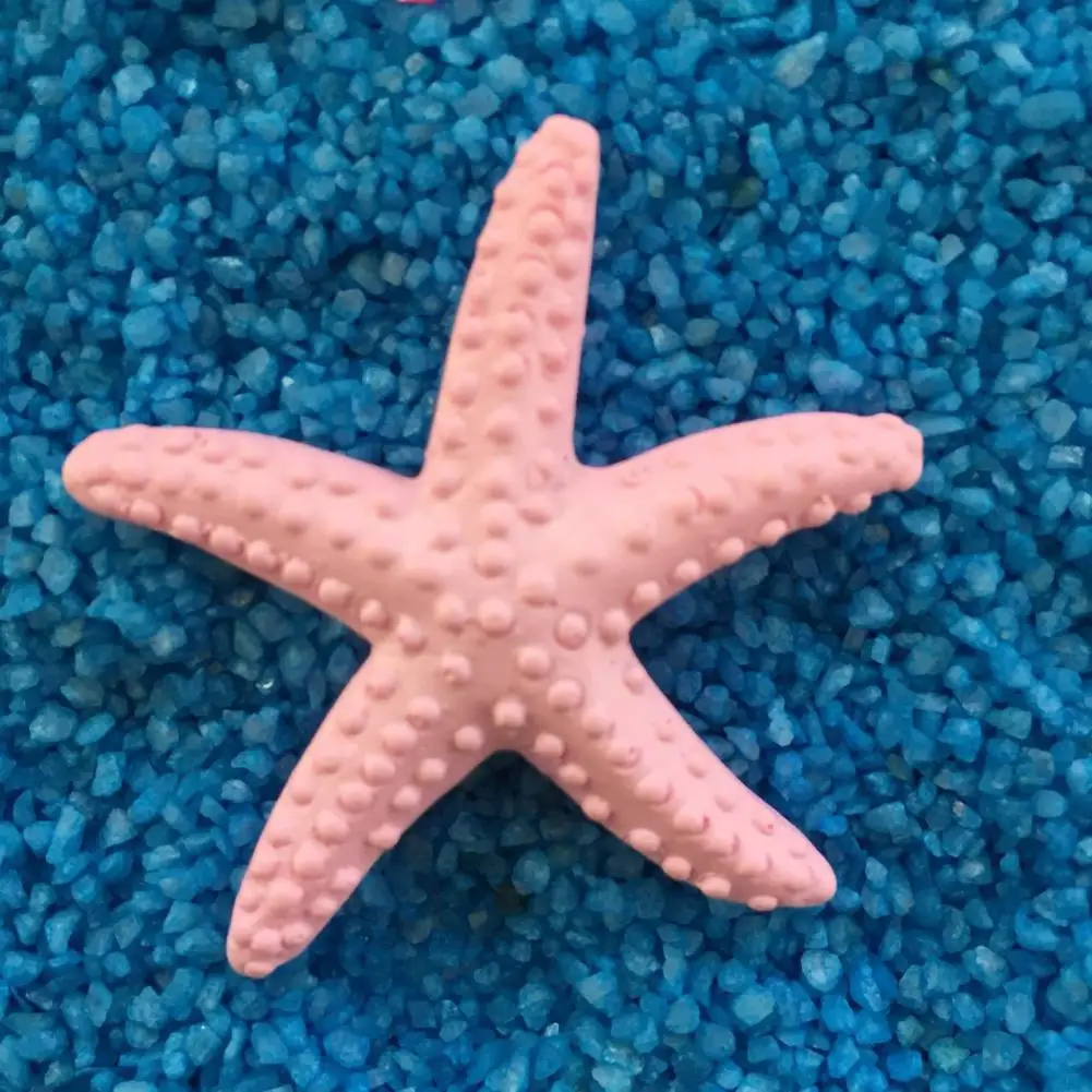 Ornament Decor Mini Artificial Starfish Colorful Resin Artificial Sea Star Starfish Desktop Anti-corrosion Aquariums Starfishes resin starfish ornaments