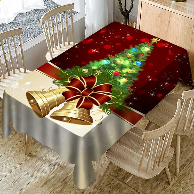 

Christmas Table Cloth Waterproof Oxford Cloth Rectangular Table Cover Decoration Waterproof Tablecloth Mantel Mesa Tapete Nappe