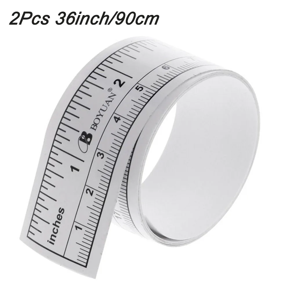 

2Pcs 36inch/90cm Self Adhesive Metric Measure Tape Vinyl Ruler For Sewing Machine Sticker Home Sewing Tool Drop Shipping