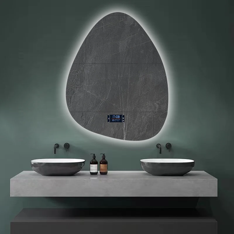 Specchio Da Bagno Con Luce LED E Bluetooth 60 Cm - Antiappannamento, 3 Colori Luce Dimmerabile, Touch, Vetro Antiesplosione