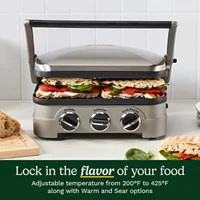 NEW Panini Press, Stainless Steel Griddler, Sandwich Maker & More, 5-IN-1, USA 2