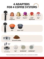 Cafelffe  4-in-1 Coffee Maker Hot/Cold Dolce gusto nespresso machine ESE Pod Ground Cappuccino Espresso Coffee Machine cafetera 2