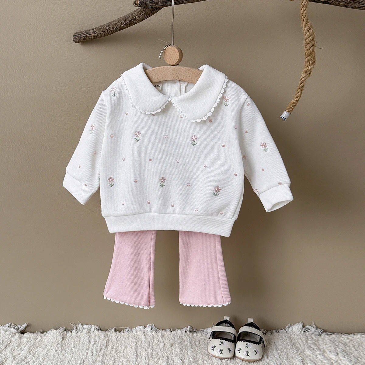 Frühling Baby Mädchen Kleidung Set Kleinkind Sweatshirt Liebe Langarm Bogen Hosen Neugeborenen Kinder Outfit Infant Anzüge 0-4 jahre – Detail 6