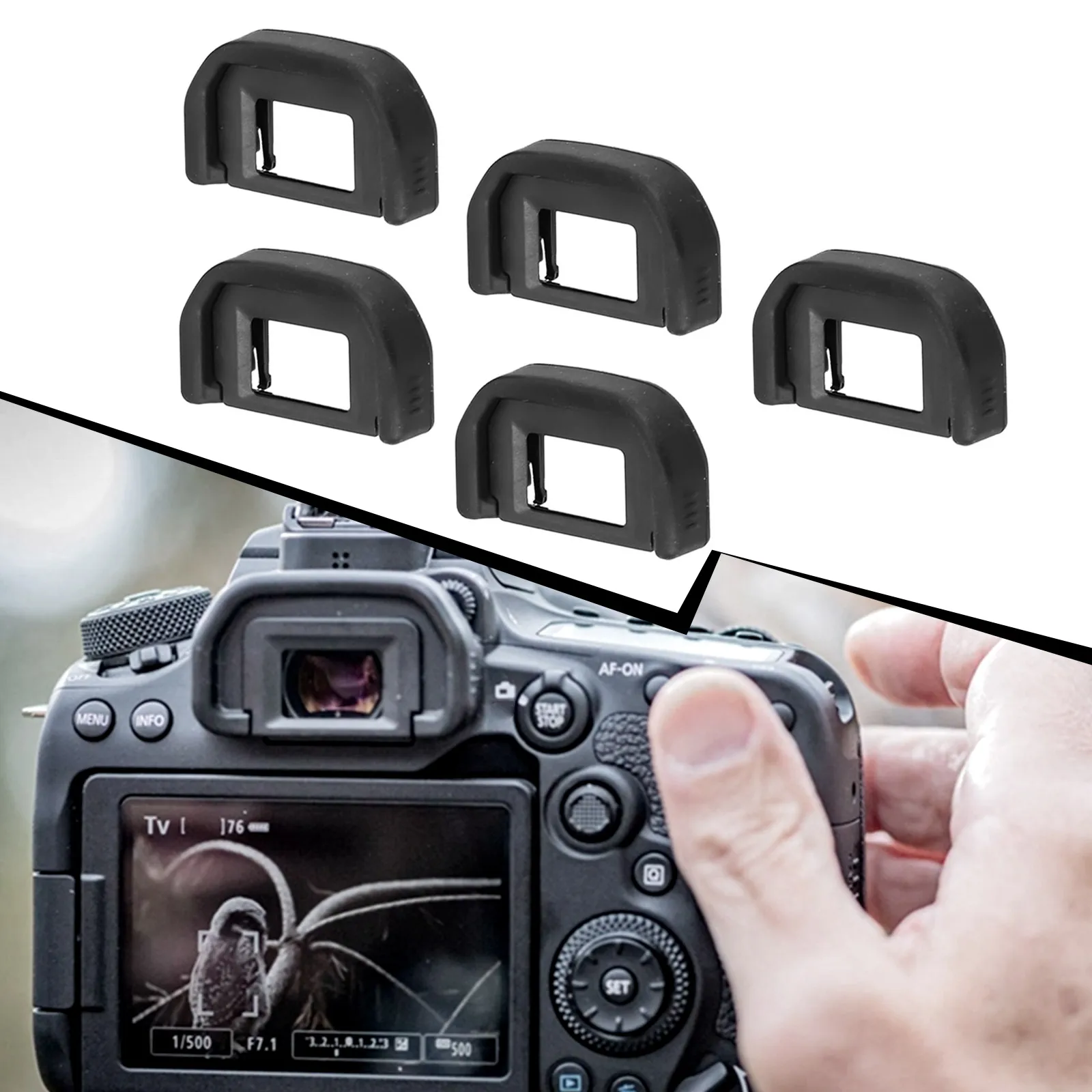 Oculare Per Fotocamera Da 5 Pezzi Per Mirino Sostitutivo Canon Ef Per Canon Eos 500D 550D 600D 650D