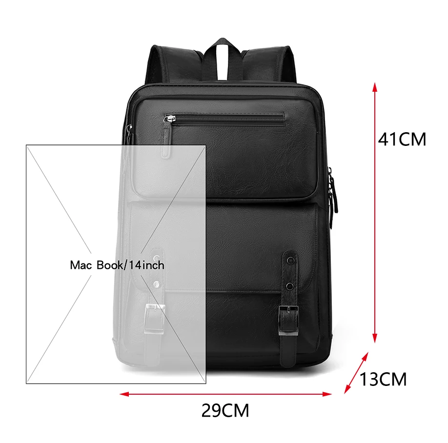 Fashion Man's Backpacks High Quality Waterproof Man's Bags Large Capacity Computer Bag School Bags Solid Color Shoulder Handbags
