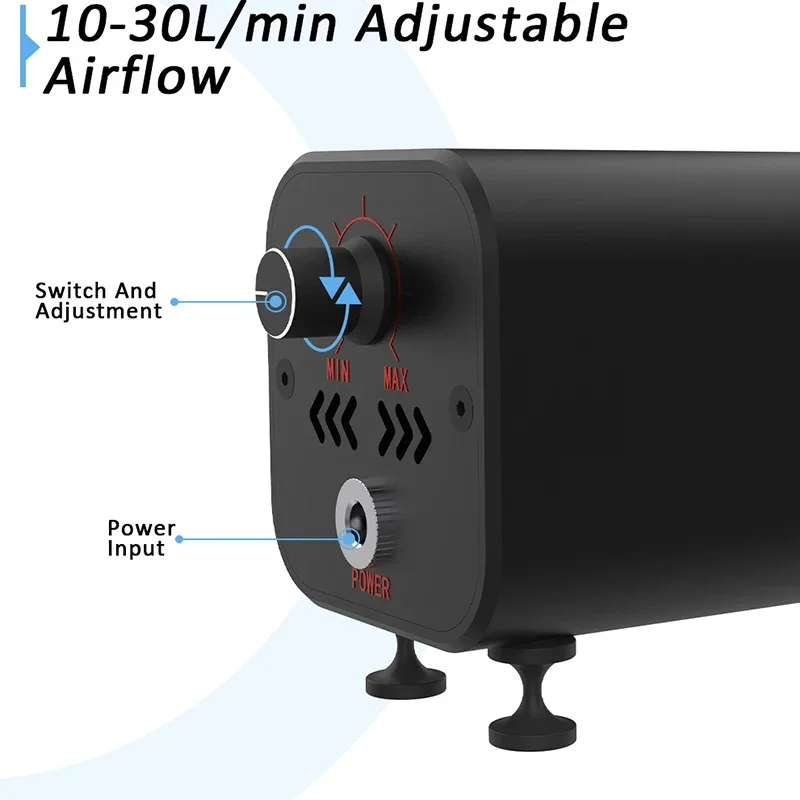 X1 Laser Air Assist System Kit 10-30L/min 36W Air Airflow Assist Pump Remove Smoke Dust For TTS-55 Laser Engraver Cutter Machine