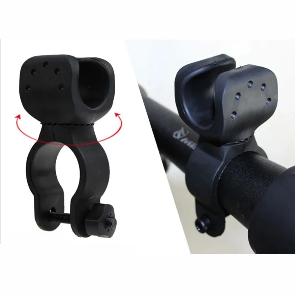Support De Lampe Torche Rotatif 360° Pour Vélo - Universel, Réglable, Noir