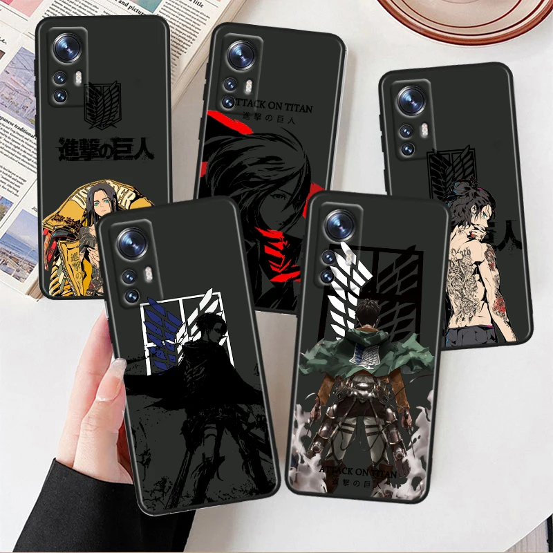 Attack On Titan Per Xiaomi Mi Note 10T 10S 10 9T 9 Se 8 Cc9E A3 5G Lite Pro Custodia Morbida In Silicone Nero Per Telefono