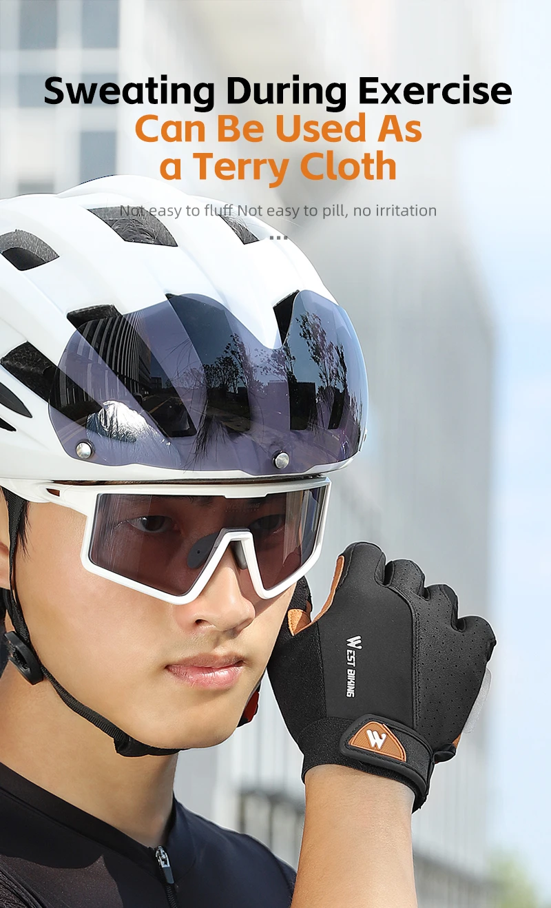 WEST BIKING Herren Vollfinger-Fahrradhandschuhe Touchscreen-fähig Rutschfest Stoßdämpfend Motorrad- und Fahrradhandschuhe für Frühling und Herbst – Detail 12