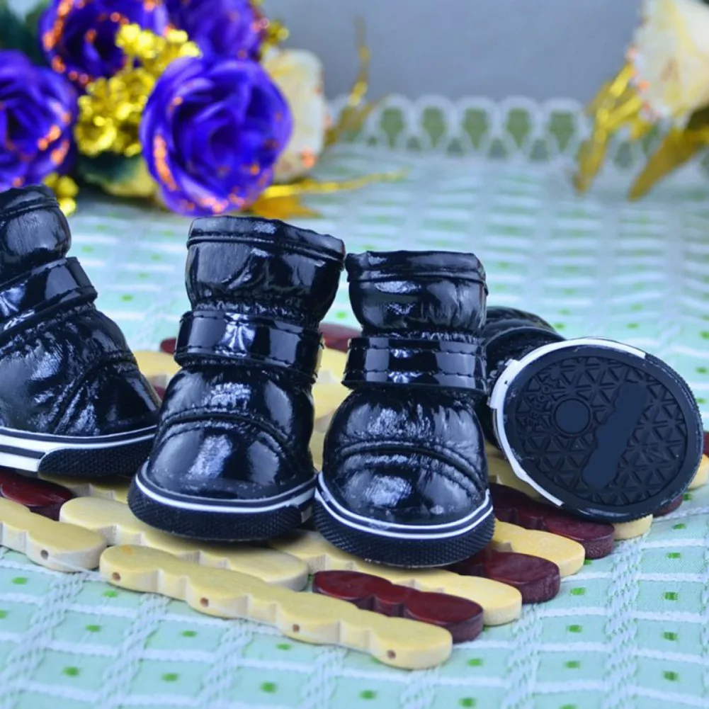 Title 3, Ac1009 Pleated Mirror Leather Warm Shoes 4 Pcs/...