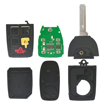 chiave di controllo remoto con chip per Volvo 2 chiave di controllo remoto con chip per Volvo - XNRKEY Aftermarket 5 pulsanti Flip Key per Volvo S80 S60 V70 XC70 XC90 2004 2015