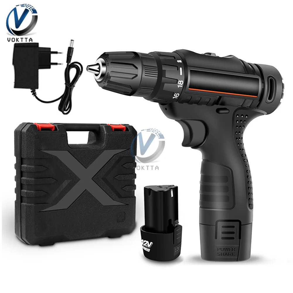 

12V Electric Cordless Screwdriver Multifunctional Rechargeable Electric Screwdriver Set Lithium Battery Electric Drill Tools