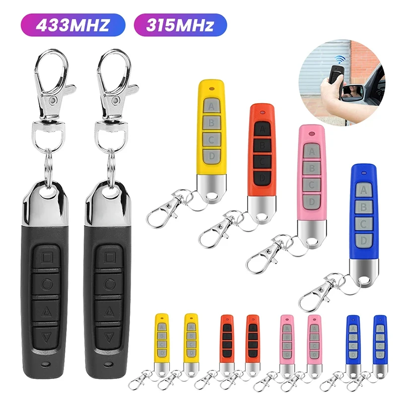 433MHz Remote Controller Cloning Code Plastic 4-Button Clone Duplicator Battery Powered Remote Control Garage Gate Door Opener garage door remote control radio controller remote controller