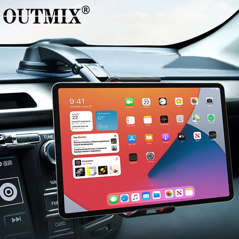 Outmix-suporte do Telefone para Tablet Montagem no Carro para Samsung Galaxy z Fold Iphone Ipad Mini Air Suporte do Telefone do Carro Sucker Expansão
