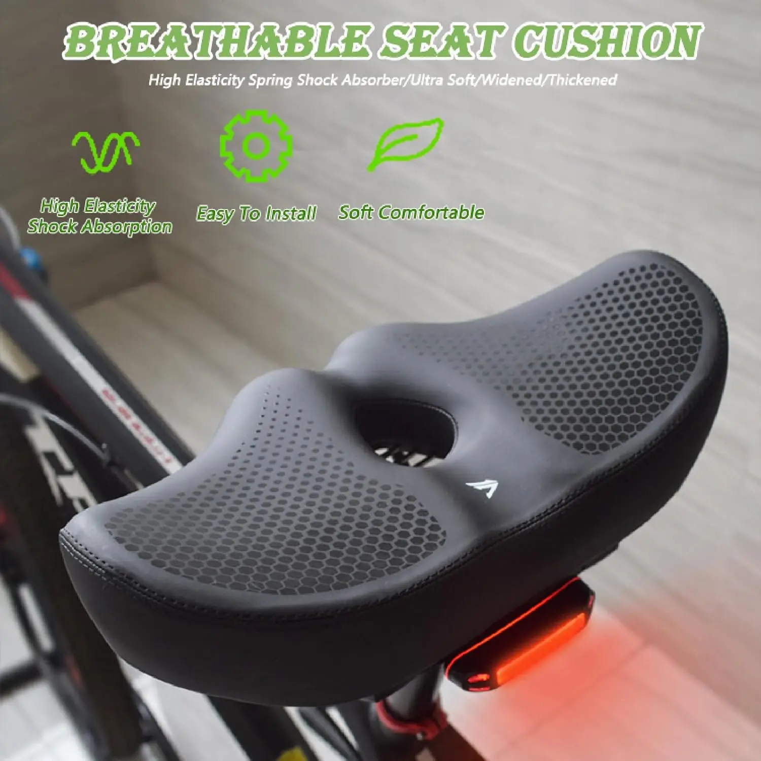 Trjgtas New Noseless Bicycle Seat Comfortable Bicycle Seat For Men Women Ergonomic Soft Double Pad Saddle Cushion A5cf5b50 1380 490b B8fc Ad951df2030c.207d38895461a5bc93c7abed23955a23 - View #7