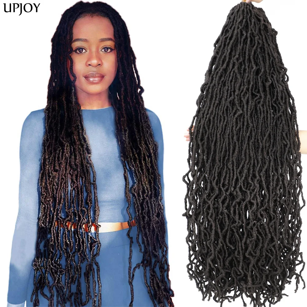 

1B 4 27 30 613 350 Burgund Red Faux Locs Crochet Hair Braids 36 24 18 inches Natural Dreadlocks Hair Soft Locs Crochet Braids