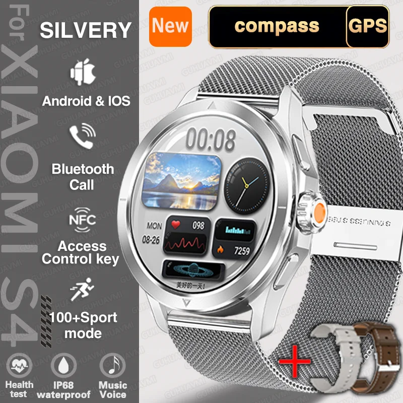 New S4 Ultra AMOLED Outdoor Sports Watch GPS Tracker Heart Rate Waterproof Men - Picture 33 of 36