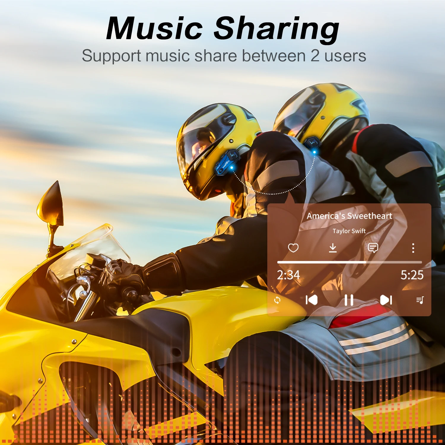 Fodsports M1-S Plus intercom motorcycle helmet bluetooth headset 8 riders 2000M intercomunicadores moto BT 5.0 FM music sharing