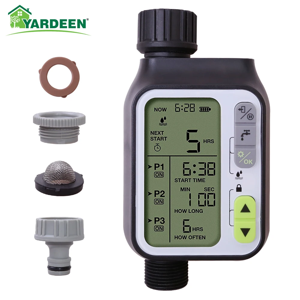 New Arrival Garden Solenoid Irrigation Water Timer Automatic Program Irrigation Watering Controller with Rain Delay Function